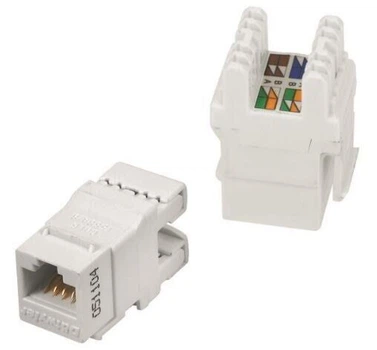 Модуль Keystone RJ-45 UTP сat.5e 180° неэкранированный белый