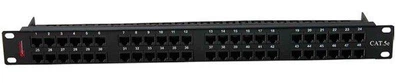 Патч-панель сетевая 48 портов Premium Line UTP 1U кат.5Е Dual Type IDC черный 175144812