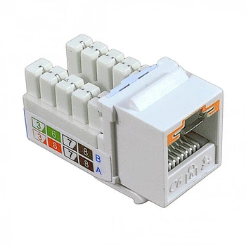 Модуль EPNew RJ45 W - 16.6 мм Keystone UTP cat.6 110 белый 6KTVMK-U0WH