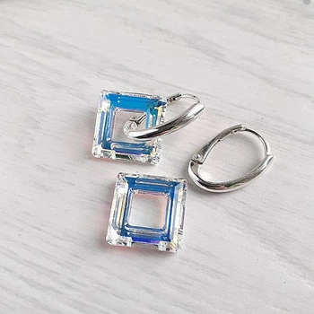 Сережки трансформери Hand Made з хамелеонами Swarovski