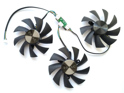 Вентилятор Apistek для видеокарты Zotac GA92S2U (GA92A2H GA92S2H) комплект 3 шт (№171.1)