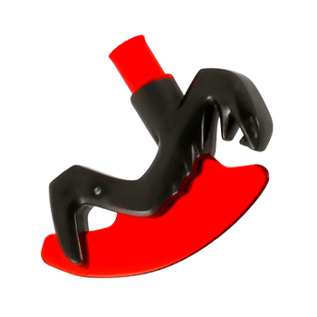 Оружие Lego Топор Head with Snake and Trans-Red Curved Blade 25276pb01 6185582 Pearl Dark Grey 4шт Б/У