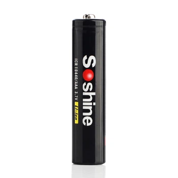 Аккумулятор 10440/AAA литий-ионный (Li-Ion) Soshine 10440-3.7-350 350mAh, 3A, 4.2/3.7/2.5V, Black