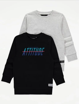 Набор свитшотов черный и серый Attitude George 116-122см (40006648)