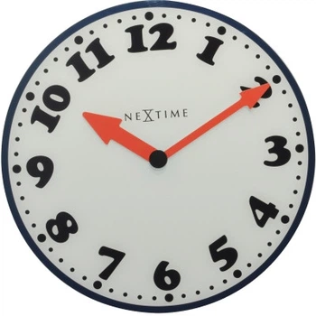 Настенные часы NeXtime "Boy" с красными стрелками Ø43 см