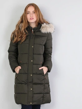 Куртка демисезонная с капюшоном женская Colin's CL1044437KHA XS Зеленая