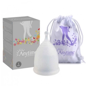 Менструальная чаша Anytime Menstrual Cup размер S (медицинский силикон), 1 шт , белый