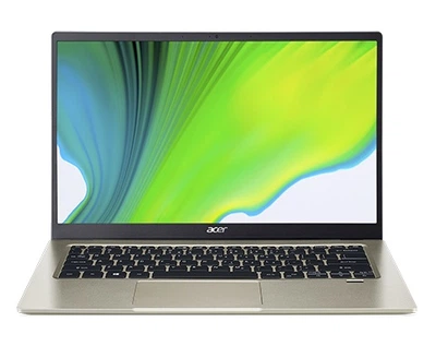 Ноутбук Acer Swift 1 SF114-34-P06V (NX.A7BEU.00Q); 14" FullHD (1920x1080) IPS LED матовый / Intel Pentium N6000 (1.1 - 3.3 ГГц) / RAM 8 ГБ / SSD 512 ГБ / Intel UHD Graphics / без ОП / Wi-Fi / BT / веб-камера / Без ОС / 1.3 кг / золотистый / подсветка клав