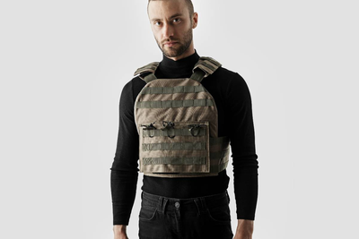 Плитоноска полегшена тактична SYLA Cordura 1000 Coyote