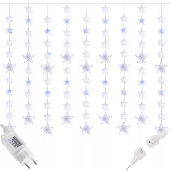 Світлодіодна Гірлянда бахрома вулична зовнішня Springos 2 м 180 LED CL4003 новорічна холодний білий та синій