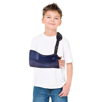 Бандаж детский поддерживающий для руки (косыночная повязка из сетчатого материала) Торос-Груп, ТИП 610-0 С синий