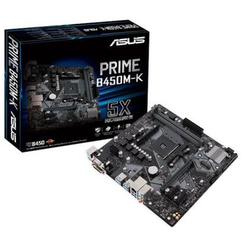 Материнская плата ASUS PRIME B450M-K mATX, AM4, 2xDDR4