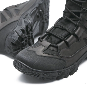Берці демісезонні черевики тактичні чоловічі, туфлі тактичні чоловічі берці, натуральна шкіра та кордура, розмір 40, Bounce ar. SF-IF-1240, колір чорний
