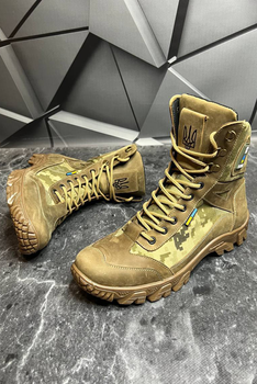 Берці демісезонні черевики тактичні чоловічі, туфлі тактичні чоловічі берці, натуральна шкіра та кордура, розмір 40, Bounce ar. JD-LA-1440, колір піксель