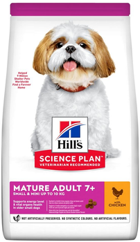Сухой корм для зрелых малых и миниатюрных собак от 7 лет Hill’s Science Plan Mature Adult 7+ Small&Mini с курицей 6 кг (052742025407) (604321)