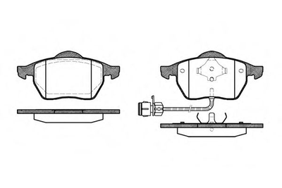 Колодка тормозная дисковая передняя AUDI 100 44, 44Q, C3, 4A, C4 Remsa (039002)