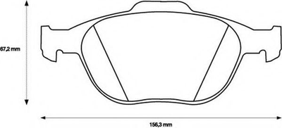 Колодка тормозная дисковая передняя FORD FOCUS DAW, DBW,DNW , TRANSIT Jurid (573085J)