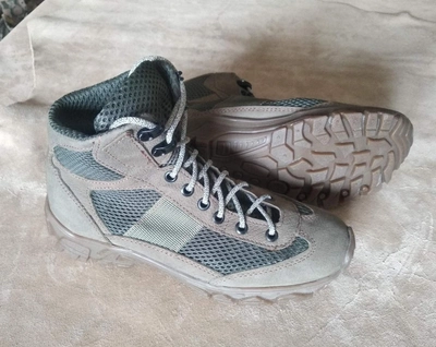 Берцы летние короткие облегченные с сеткой, обувь для военных KROK BUС02, 43 размер, хаки, 01.43