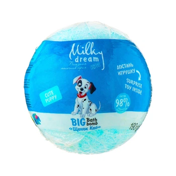 Дитяча бомбочка для ванн з іграшкою Цуценя Кай Milky Dream 190 мл (4930205302381)