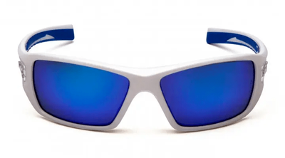 Очки защитные открытые Pyramex Velar синие в белой оправе