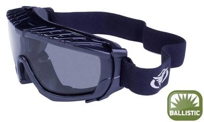Очки защитные с уплотнителем Global Vision Ballistech-1 Anti-Fog черные