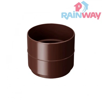 Соединитель (муфта) трубы RAINWAY 90 система Коричневый