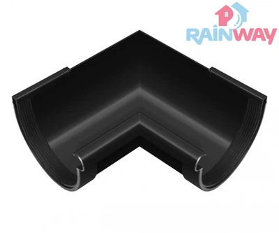 Угол желоба внутренний 90 градусов RAINWAY 90 система Графитовый