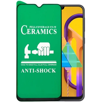 Гибкое защитное стекло Ceramic Glass 9D для Samsung Galaxy A20 / A30 / A30s / A50 / A50s / M21 /M30 / M30s / M31 Глянцевое