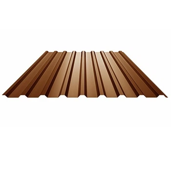 Профнастил покрівельний KLEVERSTEEL ПК-20 1160/1120 мм 0,40 мм RAL 8017 Коричневий 1 м²