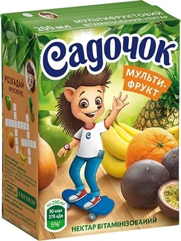 Нектар Садочок мультифруктовий 0,2 л