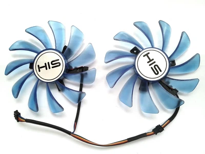 Вентилятор кулер Ecotherm для видеокарты HIS RX 580 590 95 мм (FDC10H12S9-C FDC10U12S9-C CF1015H12D) комплект 2 шт №179
