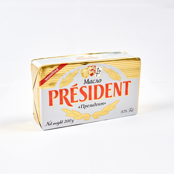 Масло ПРЕЗИДЕНТ 82% 200г кислосливочное