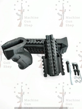Цівка для АК та модифікацій, Приклад телескопічний регульований, Пістолетна рукоятка з відсіком (0034)