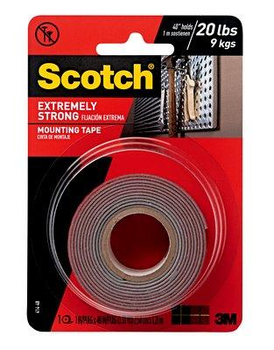 Лента двухсторонняя монтажная 3M Scotch Extremely Strong Mounting Tape 414-48 25,4 мм x 1,21 м Черная (21841)
