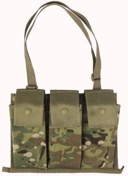 Подсумок тактический для трех магазинов М16, M4 Molle II Bandoleer Ammunition Pouch мультикам OCP