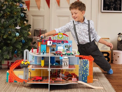 Дерев'яна залізниця PlayTive Hauptbahnhof XXL Німеччина (Brio