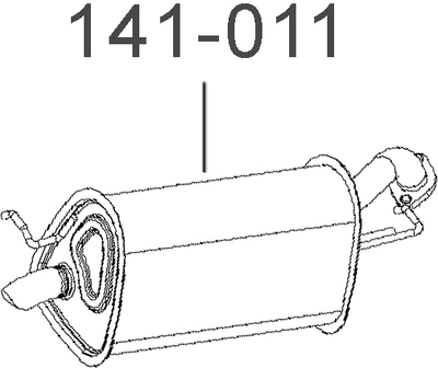 Глушник Bosal задній у зборі VIDA хетчбек (BO0017) (141-011)