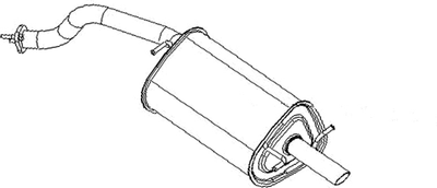 Глушник Bosal задній у зборі Lanos хетчбек (BO0025) (141-017)