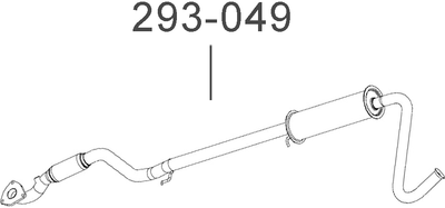 Резонатор Bosal вихлопу LANOS седан Е2 (BO0012) (293-049)