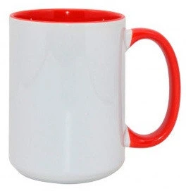 Чашка для сублімації червона всередині S003 330 мл (Handle Red)