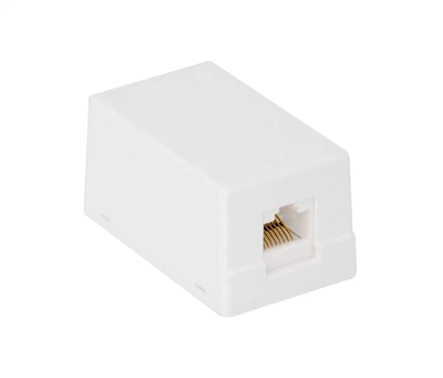 Розетка сетевая Tecro SFBX-01-RJ45 Cat 5e 1 порт Белая