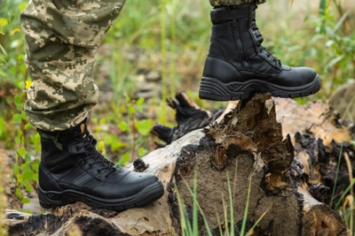 Берцы тактические. Мужские ультралёгкие боєвые ботинки Maxsteel Hi-legs Black 38 (251мм) черные