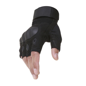Тактические перчатки беспалые Oakley черные размер XL (11689)