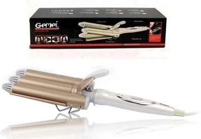 Тройная плойка Gemei GM 1988 Золотистый (KD5022562)