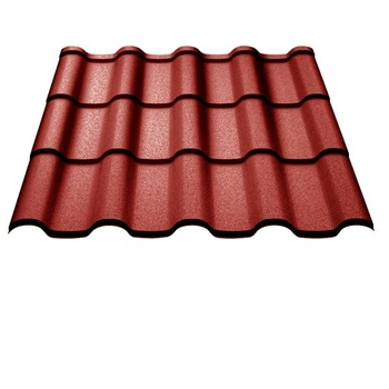 Металлочерепица АЛЬПИНА KLEVERSTEEL 1140/1020 мм 0,45 мм RAL 3005 Вишня