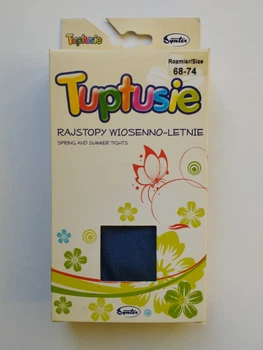 Колготи дитячі весняно-літні (віскозні) Tuptusie SYNTEX р.68-74 (синій джинс)