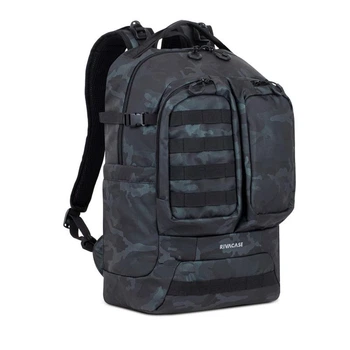 Городской рюкзак Rivacase 7661 Navy Camo для ноутбука 17,3" и планшета 10,5", MOLLE(DL_32B9DDBD1418)