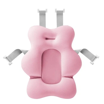 Матрацик для купання з ременями безпеки для дитячої ванної Baby Bath Pillow 2 рожевий (GS-63672)