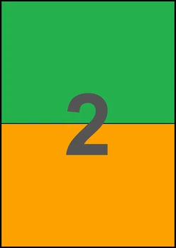 210×148,5мм ОРАНЖЕВАЯ Самоклеящаяся бумага А4, 2 Этикетки на листе, Упаковка 100 листов
