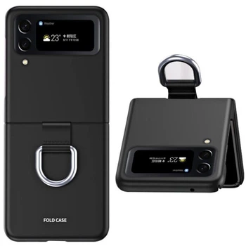 Защитный чехол Deexe Ring Case для Samsung Galaxy Flip 4 - Black